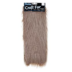 Long Pile Craft Fur - Gray - 9 x 12 inches