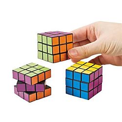 Plastic Mini Bright Magic Cubes - 12/pkg.