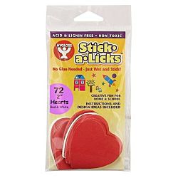 Hygloss Gummed Paper Shape Stick-A-Licks Hearts 2