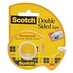 Scotch Double Sided Tape with Dispenser, 1/2 x 250 Inches ,136