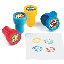 Plastic Superhero Stampers  - 24 piece set