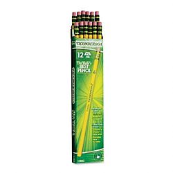 Dixon Ticonderoga Wood-Cased Pencils, #2 HB, Yellow, Box of 12 (13882)