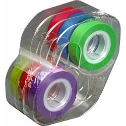 Lee Removable Highlighter Tape, 1 Roll of Each of 6 Standard Colors, 1/2-Inch Wide x 720-Inch Long, With Dispenser ,13888