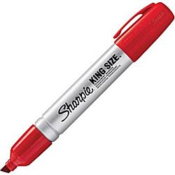 Sharpie King Size Permanent Marker, Chisel Tip, Red,  15002