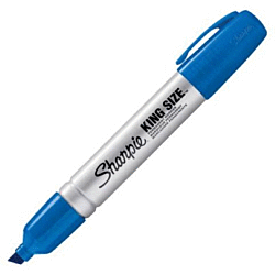 Sharpie King Size Permanent Marker, Chisel Tip, Blue,  15003