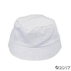 DIY Value White Bucket Caps To Decorate - 12 pcs.