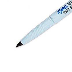 Expo Vis-A-Vis Wet-Erase Overhead Transparency Markers, Fine Point, Black, 16001