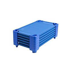 Toddler Assembled Stackable Kiddie Cot, Blue, Craton Of (5)