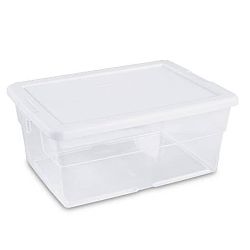 Sterilite 16 Quart Clear Storage Box Clear 16 3/4