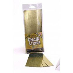 Hygloss Gummed Paper Shape Stick-A-Licks Gold Chain Strips, 1⁄2