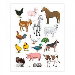 Hygloss Farm Animals Stickers 3 Sheets (1824)