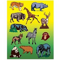 Hygloss Wild Animals Stickers 3 Sheets (1825)
