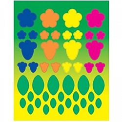 Hygloss Floral Shapes Stickers 3 Sheets (1840)