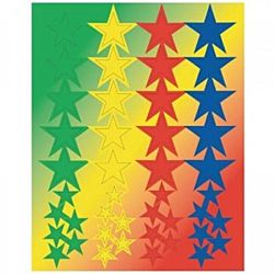 Hygloss Star Shapes Stickers 3 Sheets (1880)
