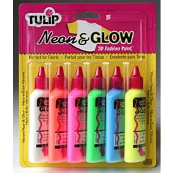 Tulip Neon & Glow 3D Fashion Paint, 1.25-Ounce,  19674 Dimensional 6-Pack