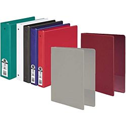 3-Ring Vinyl Binder, 1-Inch Ring Size, Assorted Colors , 11 x 8.5 Inches 12 pack