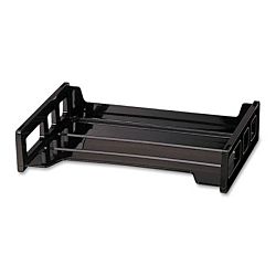 Side Loading Stackable Desk Tray - Legal Size , Black 
