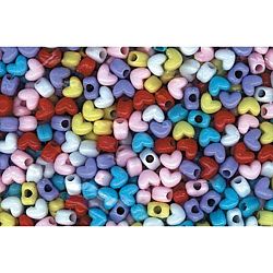 Heart Shaped Acrylic  Pony Beads 10 x 12mm  1 lb