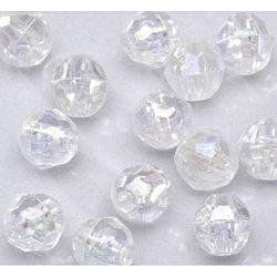 Faceted Acrylic Beads  Round  Crystal Clear  6mm 1080 pieces