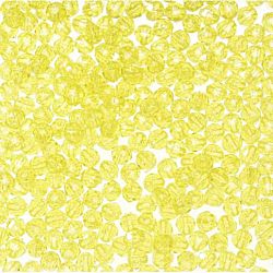 Faceted Plastic Beads  Yellow  8mm 900 pieces