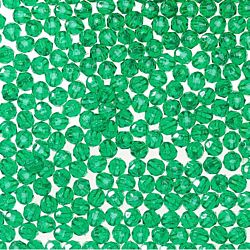 Faceted Plastic Beads Kelly Green  8mm 900 pieces