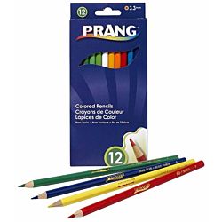 Prang Thick Core Colored Pencil Set, 3.3 Millimeter Cores, 7 Inch Length, 12 Pencils, Assorted Colors (22120)