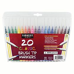 Sargent Art® Classic Brush Tip Markers, 20 count