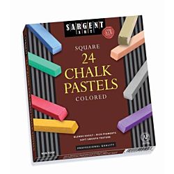 Sargent Art Colored Square Chalk Pastels, 24 Count 22-4124