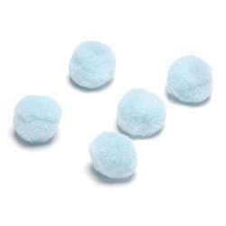 1 inch Acrylic Pom Poms - Light Blue - 100 pack
