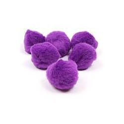 1 inch Acrylic Pom Poms - Purple- 100 pack