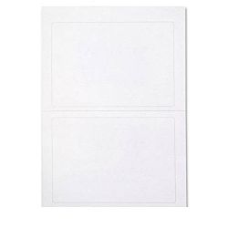 Self-Adhesive Name Badges, White Visitor, Pack Of 100