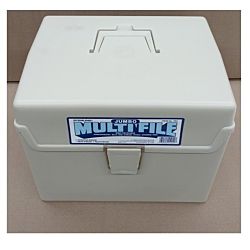 Sterling Plastic Jumbo File Storage Box Tan Plastic w/ Handle 10