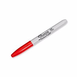 Sharpie Permanent Markers, Fine Point, Red,  30002