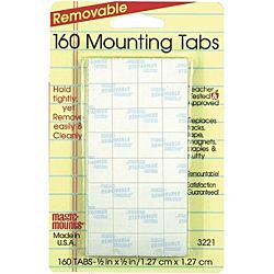 160 Wall Mounting Tabs Removable, 1/2