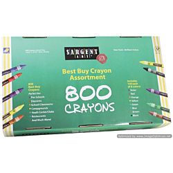 Sargent Art 800-Count Regular Crayon, Best Buy Assortment 55-3280 