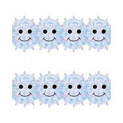 Hygloss Classroom Die Cut, Happy Snowflakes Border, 3 x 36-Inch 12-Pack, 33637