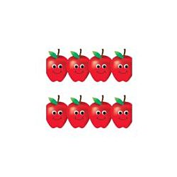 Hygloss Classroom Die Cut, Happy Apples Border, 3 x 36-Inch 12-Pack, 33646