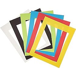 Bright Cardstock Paper Frames - 4.75″ x 6.75″ (Opening 2.75″ x 4.75″) - 24/Pkg.