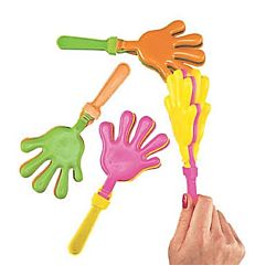 Plastic Hand Clappers -  7 1/2