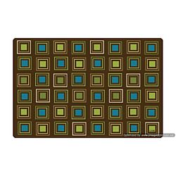 Kids Literacy Squares Nature Carpet  8' x 12' (without Letters)