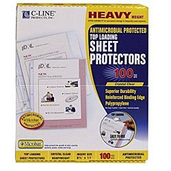 Top Load Crystal Clear Poly Sheet Protectors 100 Heavy Weight