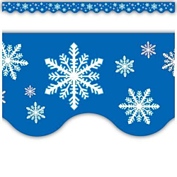 Snowflakes Scalloped Border Trim, TCR4139