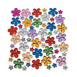 Plastic Flower Jewels - 150 pieces
