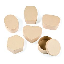 Cardboard Box/ Paper Mache Box Assortment - 12/PKG