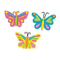 Foam Butterfly Magnet Craft Kit - 12 Project Pack