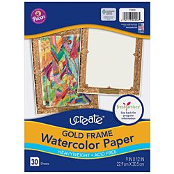 UCREATE® GOLD FRAME WATERCOLOR PAPER 9
