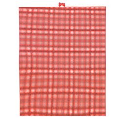  #7 Mesh Colored Plastic Canvas - Red - 10.5 x 13.5- 12/pkg.