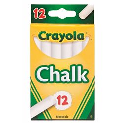 Crayola® Anti-Dust® Chalk, White, 12/Box