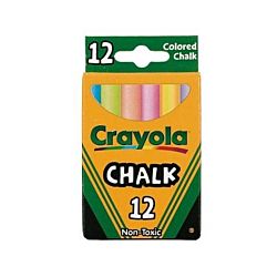Crayola® Anti-Dust® Chalk, Assorted, 12/Box 51-0816
