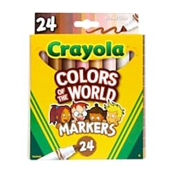 Crayola® Colors Of The World Crayons, Assorted Colors, Pack Of 24 Crayons (BIN52-0108)